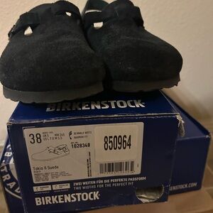 Birkenstock Black Suede Clogs